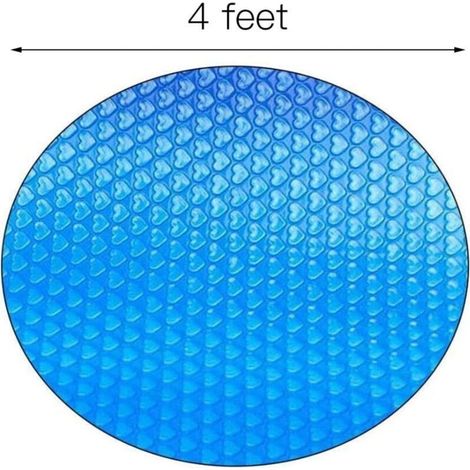 Aougo – Bâche de piscine solaire ronde 120 cm – Film isolant thermique – Réduit l'évaporation et protège des UV – Chauffage de bassin extérieur (1/5)