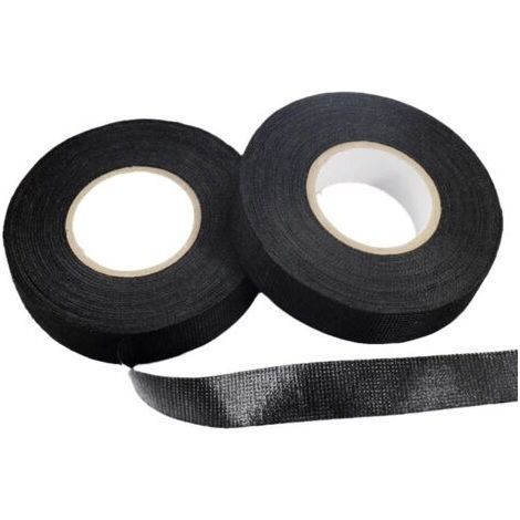 2 Rollen Kabelbaumklebeband, Textil-Kabelbaumklebeband, Kfz-Textilklebeband 9 mm x 15 m, schwarz (1/5)