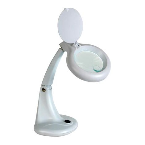 Velleman Lámpara-lupa blanca con iluminación fluorescente 12 W