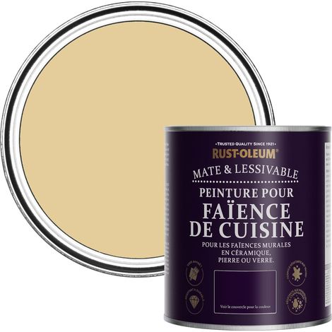 Peinture Jaune Résistante à l'eau pour Faïence de Cuisine, Finition Mate - Tempête de Sable 750ml (1/5)