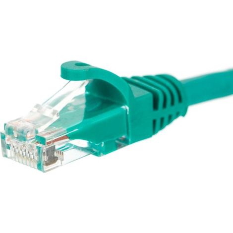 Câble de brassage RJ45, boîtier moulé Netrack, catégorie 5e UTP, 1,5 m, vert (1/5)