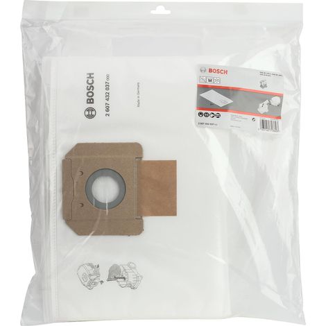 Bosch 5x Vliesfilterbeutel (Zubehör für Bosch Staubsauger GAS 35 L AFC, GAS 35 L SFC+, GAS 35 M AFC Professional) (1/2)