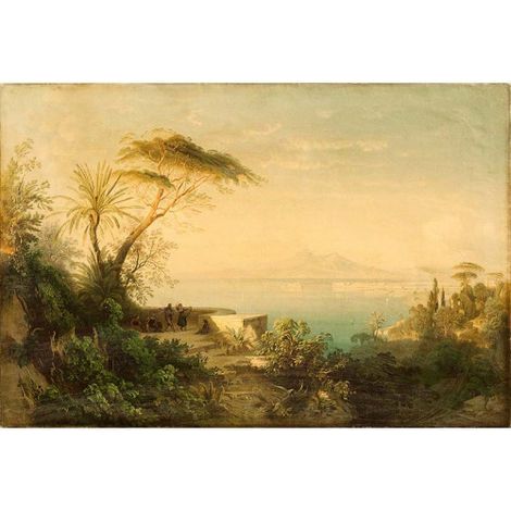 Papier peint panoramique jaune doré & vert vintage Tapisserie panoramique salon effet peinture Papier peint panoramique idéal cuisine & chambre (1/3)