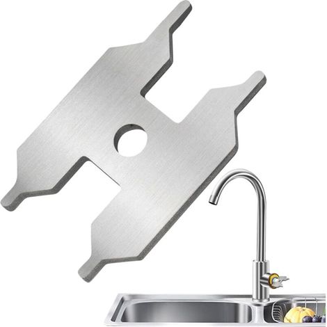 Clé pour couvercle de cartouche de robinet Clé pour cartouche en acier inoxydable Accessoires de démontage et d'entretien de robinetterie de salle de bain (1/4)