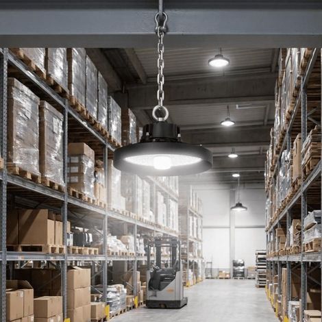 Highbay LED industriel - PULLMAN - Ufo 250 - Pack de 6 - Capteur de mouvement - Intensité réglable (1/5)