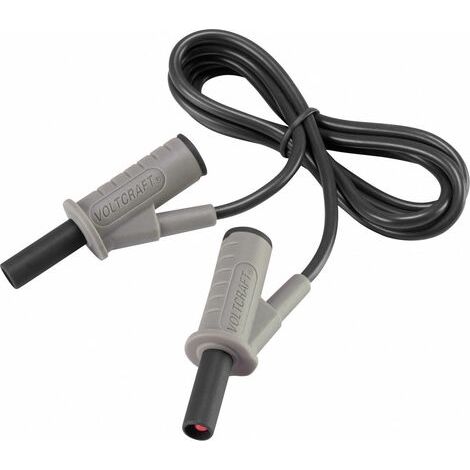 VOLTCRAFT MSB-501 Sicherheits-Messleitung Lamellenstecker 4 mm Lamellenstecker 4 mm 1.00 m Schwarz 1 (1/5)