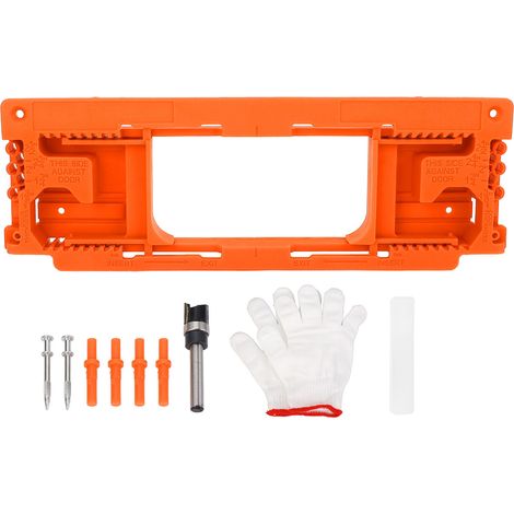Kit de instalación de bisagras para puertas plantilla para marco de puerta, compatible con bisagras de 2-1/2 a 6 pulgadas y puertas de 1-3/8 a 2-1/2 pulgadas de grosor. (1/5)