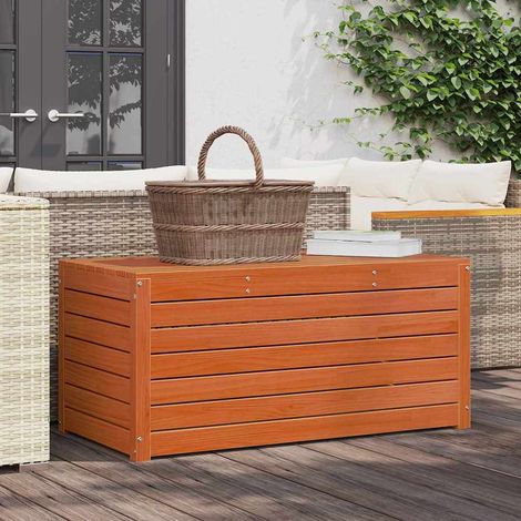 Boîte de rangement de jardin-Coffre de rangement-Stockage Rangement Marron cire 101 x 50.5 x 46.5 cm 496318 (1/5)