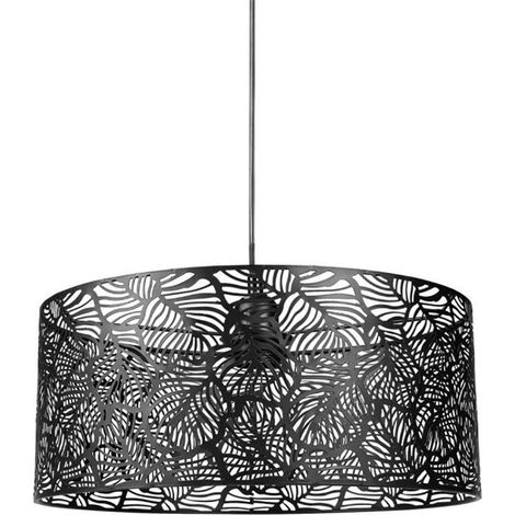 Suspension métal ajouré Calathéa noir (1/5)