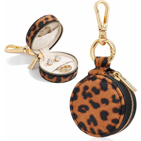 Petite boîte à bijoux de voyage avec rangement pour boucles d'oreilles et bagues, boîte à bijoux pour rangement de bijoux (1/5)
