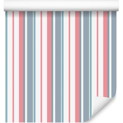 Bunte, vertikal gestreifte Tapete für Wohn- und Schlafzimmer, 50 x 1000 cm (1/5)