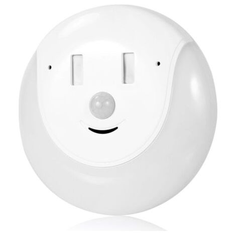 BUNTHAUS Motion Sensor Night Light Usb Led Light Night Avec Smile Design Pour Salle De Bains Interieure Chambre Enfants, Blanc Chaud (1/5)