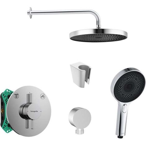 SANITINO - Set doccia da incasso, con miscelatore e corpo incasso hansgrohe, accessori kielle, cromo SANI21HKK000