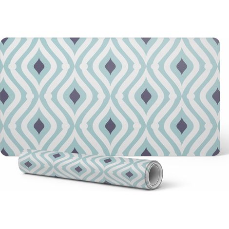 Protector de escritorio con estampado geom茅trico retro 120x60 cm