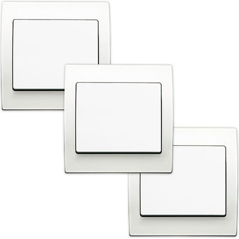 LOT 3 Va et Vient Blanc Delta Iris + Plaque basic Blanc