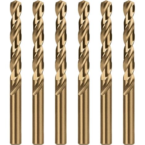 M35 Foret Cobalt Metal 6mm, 6pcs HSS Forets Carbure Meche Metal Hélicoïdal Professional pour Inox Alliage Titane Cuivre Fer (1/5)