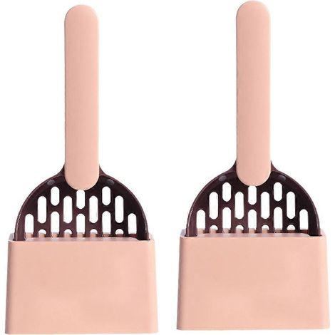 Pelle à litière pour chat, pelle à litière avec base, pelle de nettoyage pour bac à litière, outils de nettoyage pour litière pour chatons, fournitures pour animaux de compagnie D (1/5)