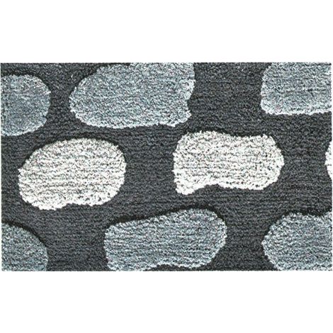 Tappeto Da Bagno Antiscivolo Disegno Stone Colore Grigio, misura65x130coloreGrigio