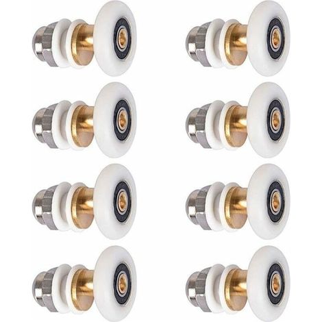 8pcs 25mm Shower Door Roller Wheel for Shower Door Sliding Rollers Door Replacement Wheel for Roller (1/5)