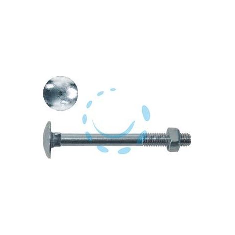 CAVICCHIA ACCIAIO TESTA TONDA CON DADO - ø mm.6x35