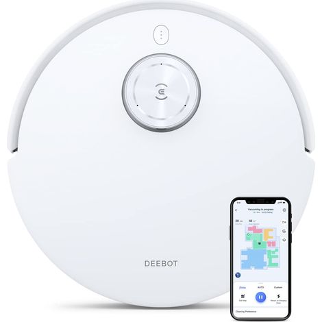 ECOVACS DEEBOT T10, aspirapolvere robot spazzole vibranti (OZMO 3.0), rilevamento degli ostacoli IA (AIVI 3.0), mappatura 3D, assistente vocale YIKO, Pavimenti duri e tappeti, zerbini (1/9)