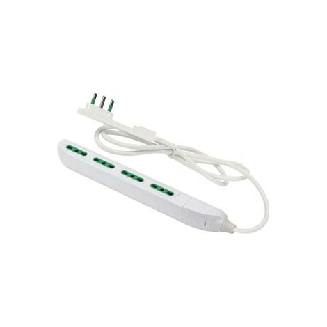MULTIPRESA 4 POSTI BIPASSO + SHUKO BIANCA- - bianca 47404 - 1 pezzi FANTON
