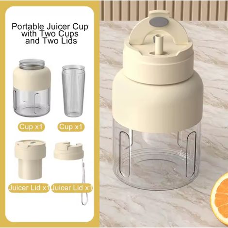 Tragbarer elektrischer Fruchtmixer mit großem Fassungsvermögen für die schnelle Zubereitung von Säften, auch geeignet für Smoothies.