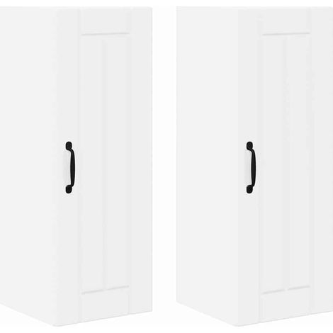 Meubles de Rangement,Armoire de cuisine 2 pcs Blanc brillant 30 x 31 x 80 cm CFW809178 (1/5)