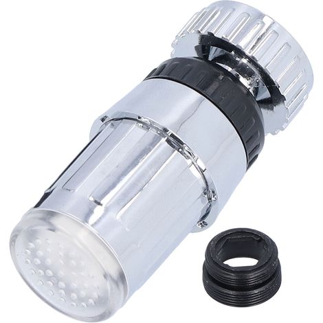 Mitigeur lumineux LED LD8001-B6, contrôle de température 3 couleurs, pommeau rotatif 360°, éclairage pour maison. (1/5)