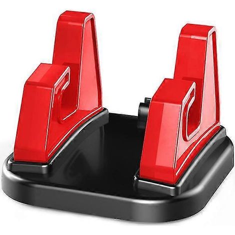 Support de téléphone portable pour voiture, tapis antidérapant en caoutchouc pour tableau de bord, support universel en silicone, rouge. (1/5)