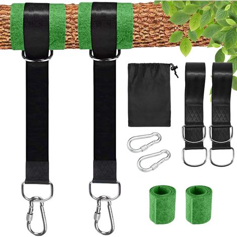 Sangles pour hamac et balançoire en arbre, kit de suspension, sangles pour hamac pour arbres, capacité de charge 2200LB, sangles pour hamac pour balançoires et hamac de camping (1,5M) (1/5)