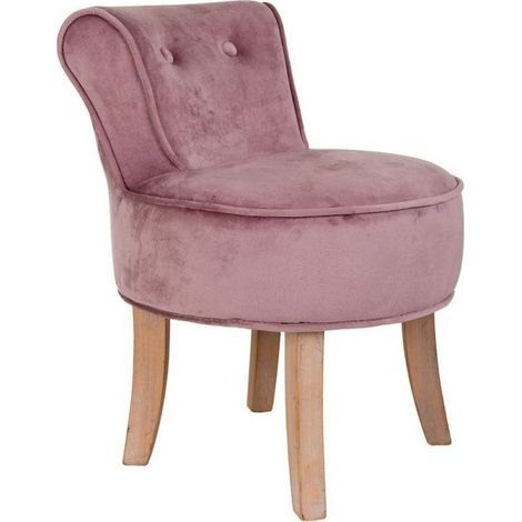 banquette basse en velours rose assise confortable pour chambre - rose poudré velours (1/5)