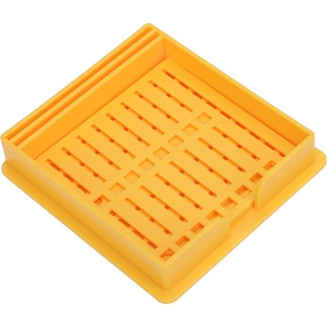Pochoir pour porte-notes adhésives, distributeur multi-usages compatible, modèle de pochoir pour notes adhésives de bureau jaune (1/5)
