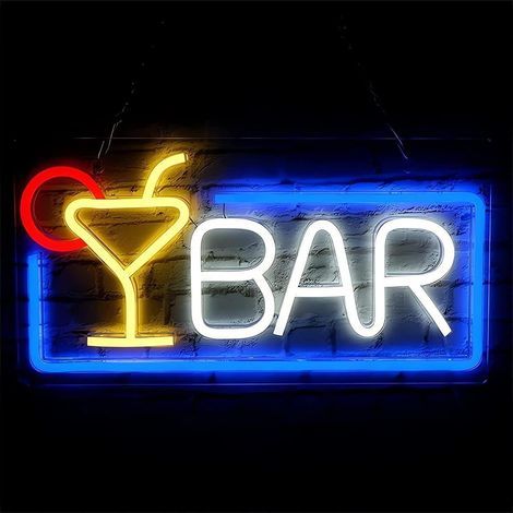 Neon-Cocktailschild für die Bar, USB-Neonlichter für die Wand, Schlafzimmer, Kinderzimmer, Bardekoration für Hochzeitsfeiern, Neonschild zur Wanddekoration, Geschenk für Kinder. (1/5)