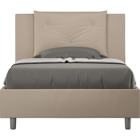 Letto 1 Piazza e Mezzo 120x190 cm Senza Rete Appia Tortora (1/5)