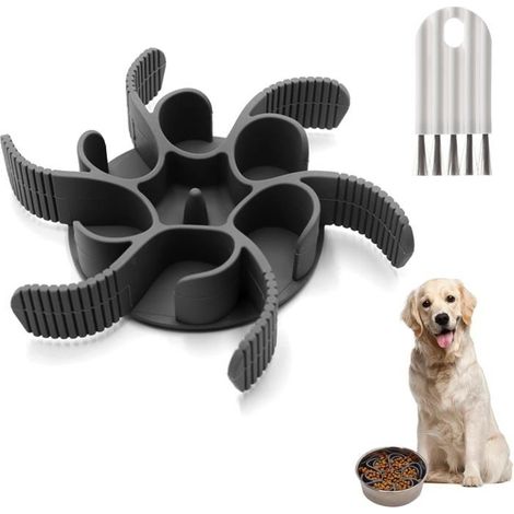 Gamelle Anti Glouton Chien,Ralentissez Le Rythme Alimentaire de Votre Chien,Doublure pour Gamelle, Antidérapant et Durable (1/5)