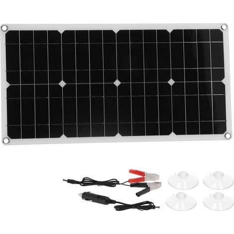 Panneau solaire flexible 40W en silicium polycristallin, chargeur à double sortie USB pour batterie de voiture et ordinateur portable.