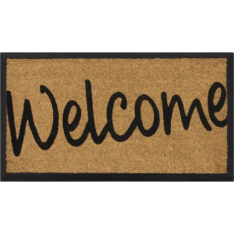 Granite Design Tufted Coir Rubber Base Doormat, 40x70cm, Welcome (1/4)