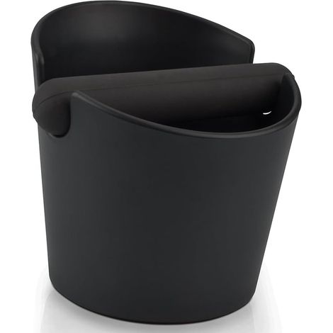 Boîte à café en ABS Noir 12,2 cm avec barre de frappe amovible et base antidérapante