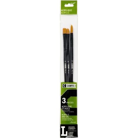 CAMPUS 3 Pinceaux Acrylique L