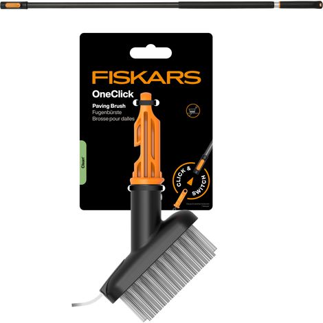 Testina FISKARS ONECLICK per spazzola per fessure del marciapiede + manico 119-174 cm (1/5)