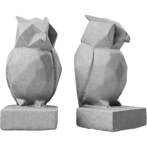 Supporti libro civette Sopporti Libri Grigi 16 cm 2 pezzi (1/5)