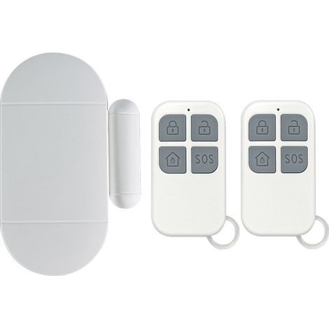 Alarme de porte, détecteur d'ouverture de porte avec alarme puissante de 130 dB, alarme magnétique de porte et fenêtre sans fil pour portes, fenêtres et armoires, maison, bureau (1/4)