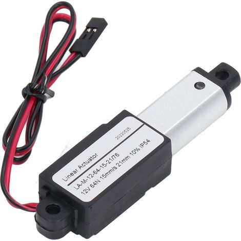 Actionneur linéaire miniature électrique en aluminium ABS, alimentation en courant continu, mini-actionneur de mouvement pour machines agricoles, 12 V, 21 mm, 0,8 pouce (1/5)