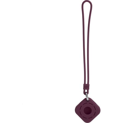 Étui de protection en silicone avec sangle pour localisateur iOS, type carré creux (1/5)