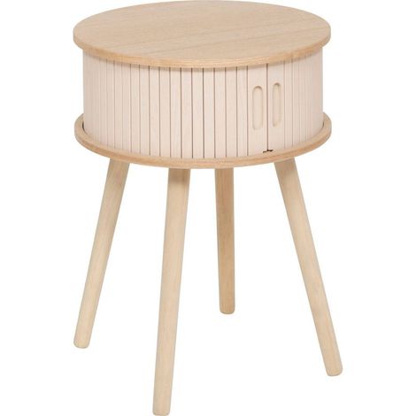 Comodino nysos a 2 ante color crema 54x40x40cm - Atmosphera créateur d'intérieur