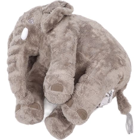 Éléphant gris, amusant, en peluche, 40 cm, doux et moelleux, décoration pour enfants et adultes. (1/5)