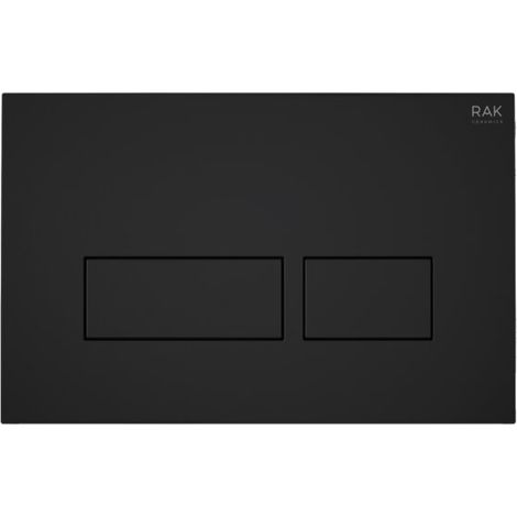 RAK Ecofix Rectangular Dual Flush Plates - Matt Black (1/3)