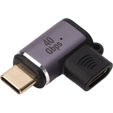 Adaptateur magnétique USB-C coudé 24 broches PD100W 8K 60Hz 40Gbps pour bureau (1/5)