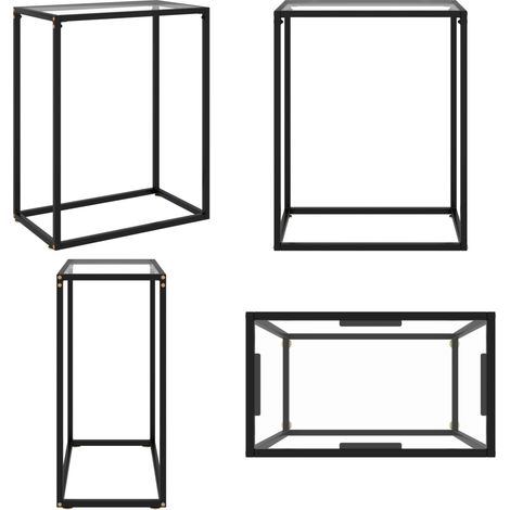 Konsolentisch Transparent 60x35x75 cm Hartglas - Konsolentisch - Wohnzimmer Dekoration - Sideboard - Transparenter Tisch - Modernes Design - Home & Living (1/5)
